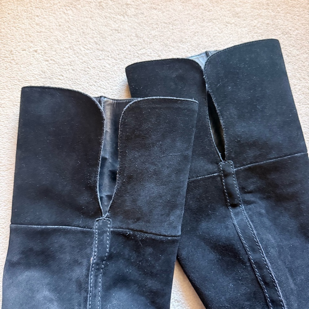BP Nordstrom Over-the-Knee Boots Suede Leather Black - Picture 7 of 10